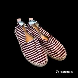 Striped Angilis Barcelona flats shoes